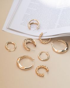 Go-to Gold Hoops ✨ #Lovisa Rose Gold Fashion, Hoops Silver, Sterling Silver Hoop Earrings, Classic Gold, Sterling Silver Hoops, Gold Hoops, Stylish Jewelry, Round Earrings