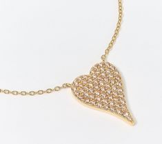 You've probably seen this popular pave heart necklace on morning show hosts, chic celebs, and maybe your most elegantly accessorized BFFs. Now, get yours -- in radiant white or customer-requested colors! (You asked, we listened!) A fresh take on the classic shape, this piece pairs the graceful curves of the universal symbol of love with a blanket of sparkling Diamonique simulated diamonds or simulated sapphires.  Pick your passion -- it comes in a larger (red-carpet ready) size or mini (made to Pave Heart Necklace, Jennifer Miller, Red Carpet Ready, Extraordinary Women, Morning Show, Live Colorfully, A Blanket, Feeling Special, Love Symbols