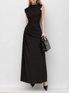 Folded Sleeve Midi Dress How To Fold Sleeves, Mid Calf Dresses, Midi Dress Style, Sleeve Midi Dress, Midi Dress With Sleeves, Black Midi Dress, Mid Calf, Dress Shop, Fashion Dresses