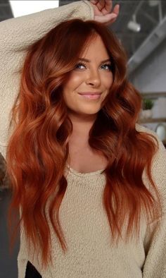 Burnett To Red Hair, Ginger Halo Hair, Terra Cotta Hair Color, Shadow Root Copper Hair, Copper Hair Shadow Root, Dark Red With Blonde Highlights, Copper Hair Dark Roots, Hair Color Ideas For Green Eyes, Brunette To Red Hair