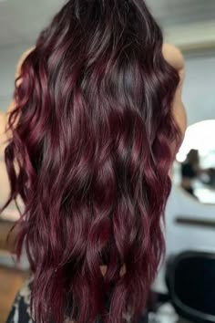 Deep Magenta Magenta Hair Color, Magenta Hair Colors, Funky Hair Colors, Black Cherry Hair, Red Balayage Hair, Magenta Hair, Hair Colors And Styles, Deep Magenta, Creative Hair Color