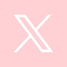 the letter x is white on a pink background