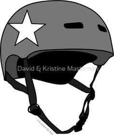 a helmet with stars on it is shown in the shape of a sticker or decal