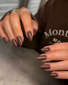 Brown Nail, Brown Nails Design, Nagellack Trends, October Nails, Classic Nails, Fall Nail Colors, Brown Nails, Autumn Nails