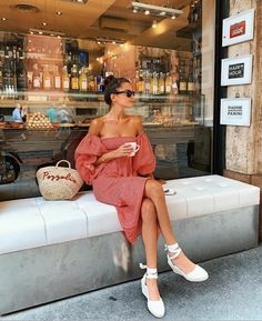 Sleeper Atlanta Dress, Espadrilles Outfits, White Wedges, Looks Street Style, Red Gingham, Looks Chic, Girls Wear, Mode Inspiration, Spring Summer Outfits