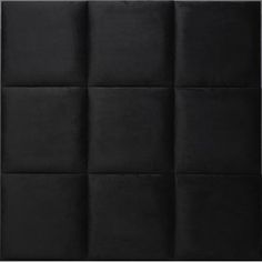 a black headboard with four squares on the top and one square at the bottom