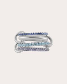 Iris Linked Ring Spinelli Kilcollin Rings Aesthetic, Spinelli Ring, Spinelli Kilcollin Rings, Aquamarine Band, Iris Ring, Aesthetic Jewellery, Signature Aesthetic, Silver Bands, One Finger