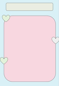 a pink paper with hearts on it and a white border around the edges that says, i love you