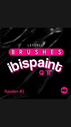 an advertisement for brushes in pink and black