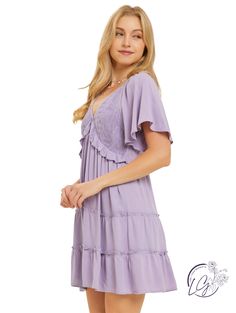 Be the darling of the day in this Lavender Smock Dress. With a flirty flare and smocked bust, you'll be feeling as sweet as lavender. The bell sleeves and full lining add an extra touch of charm to this midi dress. 100% RAYON Dress Boutique, Smock Dress, Dress 100, Boutique Dresses, Smocking, Bell Sleeves, Lilac, Lavender, The Day