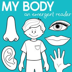 the book cover for my body an emergent reader, with hand and eye illustrations