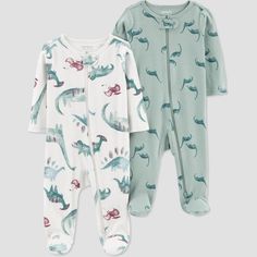 What's better than a one 1-piece pajama set? Two! This 2-pack, 1-piece from Carter's Just One You features everything you love and expect from the classic style: full zip closures to make changes easy, attached footies, and the cutest, all-over print. Keep your little one in style and comfort while making your busy life easier. Bonus: with two options, your back up is ready to go! Baby Pjs, Baby Learning Toys, One Piece Clothing, Carters Baby Boys, One Piece Pajamas, Carters Baby, Baby Learning, Boy Clothes