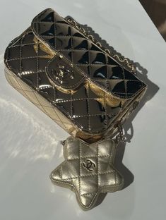 Golden Bag, Soft Girl Style, Star Bag, Golden Star, Pretty Bags, Cute Bags, Luxury Items