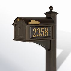 a mailbox with the number 2238 on it