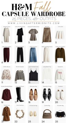 H&M Fall Capsule Wardrobe - living after midnite | Lifestyle Blog Capsule Wardrobe Fall 2024, Fall 2024 Capsule Wardrobe, Fall Wardrobe Capsule 2024, Fall Capsule Wardrobe 2024, Ingenue Natural, Ultra High Waisted Jeans, Fashion Trends Fall, Capsule Wardrobe Outfits, Fall 2024 Fashion