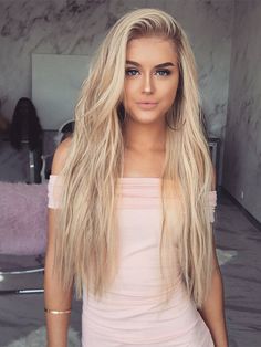 Long Ombre Blonde Human Lace Front Wigs for White Women 100% Human Wigs Human Lace Front Wigs, Summer Gradient, Wigs For White Women, Beige Blond, Long Blonde Wig, Blond Ombre, Balayage Bob, Ombre Blond, Women Wigs