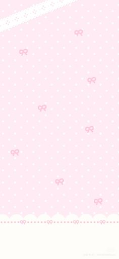 a pink background with polka dots and bows