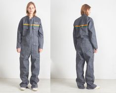 Vintage coverall - one piece, workwear, jumpsuit. Model is 5.5 ft (169 cm) tall, she normally wears size small. SIZE: Long 2, but can fit various sizes depending on your desired fit. CONDITION: Excellent with signs of natural wear/age as to be expected with all vintage garments. Don't forget to FOLLOW our boutique for fresh new garms added daily! INSTAGRAM: Vintagecarrotofficial Workwear Jumpsuit, Vintage Coveralls, Crew Clothing, Don't Forget, Work Wear, Size 2, Jumpsuit, One Piece