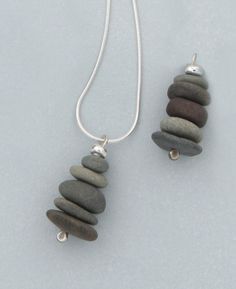 Cairn Pendant Cape Cod Beach, Stone Cairns, Beach Stones Jewelry, Pebble Jewelry, Buddha Jewelry, Rock Jewelry, Buddha Pendant, Beach Stones, Silver Snake Chain