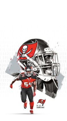 a drawing of a football player with a skull on his helmet