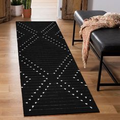 PRICES MAY VARY. [Non-Slip Rug Pad Required]: Our 0.2 inch thick 2x6 rug is made of 60% cotton+40% polyester fiber, which is sturdy and comfortable but WITHOUT RUBBER BACKING. When using in high traffic areas, make sure to use a rug pad underneath to keep it from moving [Hand-Woven without Tassels]:The black and white kitchen rug runner is using non-printed technology, which makes it last longer and prevents shedding and fading. The extra knot stripes add a lovely and trendy touch [Machine Washa White Kitchen Rugs, Urban Outfitters Pillows, Boho Bathroom Rug, Urban Outfitters Bedding, Black Runner Rug, Rug For Hallway, Boho Runner Rug, Bathroom Runner Rug, Black Runners