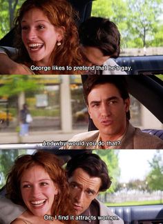 two people in a car with the caption that says, george likes to pretend that he