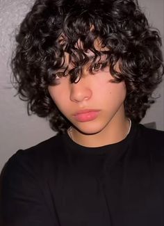 Curly Mexican Hair, Ethan Garcia Hair, Men With Short Curly Hair, Curly Hair Covering Eyes, Hot Mexicans With Curly Hair, Masc Curly Hair Styles, Mexican Boys With Curly Hair, Mexican Curly Hair, Curly Wolf Cut Men