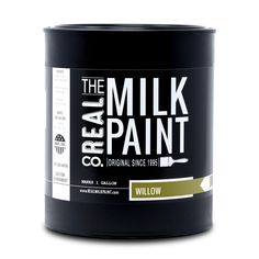 the milk paint is black and white