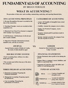 an old document with the words, financials of accounting and what is counting?