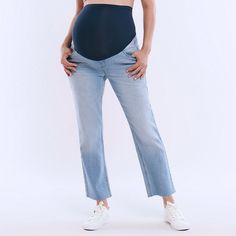 Dallas Stars Embrace your journey into motherhood with style, comfort and confidence in these women's jeans from Motherhood. Click this MATERNITY & NURSING GUIDE to find the perfect fit and more! FEATURES Woven denim construction Full belly panel for extra support No closure - pull-on styling No pockets UnlinedFIT & SIZING High rise sits below the natural waistline Fitted through the hip and thigh Slim straight leg opening 28-in. inseam length 16-in. leg openingFABRIC & CARE Cotton, spandex Mach Dallas Stars, Maternity Nursing, Motherhood Maternity, Slim Straight Jeans, Bottom Clothes, Straight Jeans, Cotton Spandex, Color Light, Gender Female