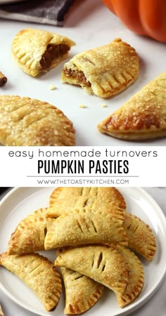 easy homemade turnovers made with pumpkin pasties