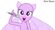 the pinkie is holding a cell phone in her right hand and pointing at it