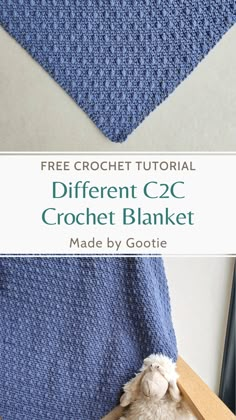 a crocheted blanket with a stuffed animal on it and the text, free crochet pattern