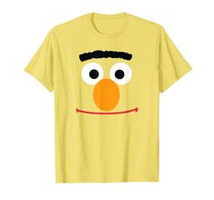 PRICES MAY VARY. Sesame Street Bert Face is 100% authentic, officially licensed Sesame Street apparel, that comes in mens, womens, and youth t shirt styles! Sesame Street is a longtime favorite of children and adults, and a staple of PBS. Big Bird leads a cast of characters such as Bert and Ernie, Oscar the Grouch, Elmo, Grover and many others to teach children numbers, colors and the alphabet. Lightweight, Classic fit, Double-needle sleeve and bottom hem Sesame Street Bert, Street Apparel, Bert And Ernie, T Shirt Styles, Oscar The Grouch, Big Bird, Heather Blue, Shirt Styles, Sesame Street