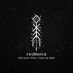 the logo for resilince, an all - seven times stand up eight band