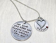 Adoption Necklace. Custom Adoption Necklace. God Gave Me You. For This Child I Prayed. on Etsy, $35.00 Metal Glue, Adoption Party, Daughter Quotes, Flesh And Blood, Hand Stamped Jewelry, Nickel Silver, Stamped Jewelry, Jewelry Maker