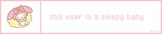 an image of a baby sleeping on top of a pink pillow with the words, this user is a sleepy baby