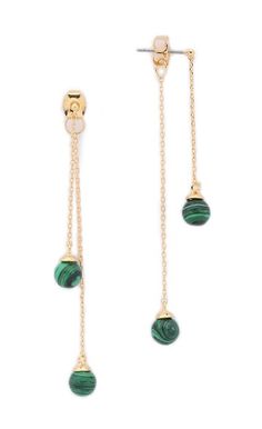 Malachite Drop Sphere Earrings Sphere Earrings, Big Jewelry, Classic Jewelry, Ear Jewelry