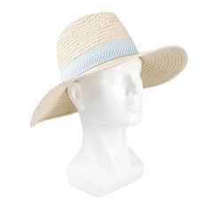 Elevate your sunny-day ensemble with the Levi's Women's Herringbone Band Wide Brim Straw Hat. This chic accessory is perfect for adding a touch of elegance while providing practical sun protection.

- Material: Lightweight straw
- Color: Blue with a herringbone band
- Size: Wide brim for ample shade
- Gender: Female
- Age Group: Adult

Ideal for everything from beach outings to garden parties, this hat pairs beautifully with a sundress or a casual tee-and-shorts combo, ensuring you stay cool and Blue Fedora One Size Fits Most For Summer, Summer Vacation Fedora With Visor, Summer Vacation Visor Fedora, Uv Protection Panama Hat With Short Brim For Sunbathing, Sunbathing Panama Hat With Uv Protection And Short Brim, Upf 50+ Visor Hats For Vacation, Fedora Sun Hat With Uv Protection For Kentucky Derby, Summer Panama Visor Hat For Travel, Summer Visor Panama Hat For Travel