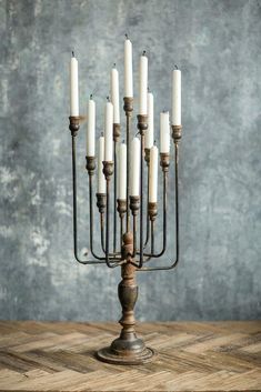 Vagabond Vintage Black Iron Candelabra | Modishstore | Candelabra Candle Candelabra, Iron Candle Holders, Metal Candelabra, Cottage Style Home, Antique Farmhouse, Black Iron, Candle Sconces, Table Centerpieces, Candle Holder