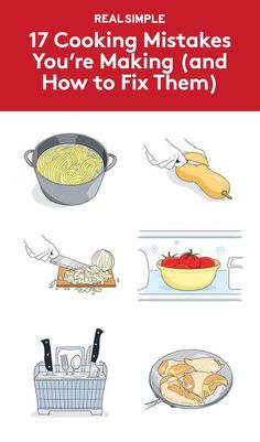 an image of cooking and how to fix them