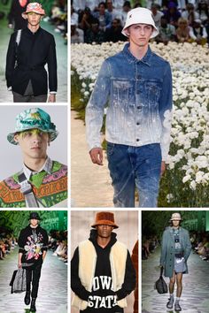 EL bucket Hat esta de moda para el hombre en 2020. Descubre cuál comprar y como vestir tu bucket hat Bucket Hat Outfits, Hat Outfits, Outfits With Hats, Denim Jacket, Kids Outfits, Fashion Outfits, History