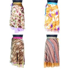 Embrace the hippie boho vibe with these 20 assorted vintage silk wrap skirts! Perfect for any season, occasion, or party. Machine washable and lightweight. #HippieFashion #VintageStyle #BohoChic 🌼✨  #eBay #eBayStore #eBaySeller #Hippie #Reversible #Skirt #Wrap #Women #VintageSariSilk #Silk #Bohemian #Floral #Multicolor #PartyCocktail #Unit #Lightweight #Winter #India #OneSize #High Ballet Dancewear, Boho Wear, Silk Wrap Skirt, Reversible Skirt, Skirt Wrap, Wrap Skirts, Wrap Around Skirt, Vintage Sari, Ethnic Print