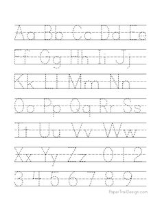 letter handwriting practice worksheet for kids with numbers and letters to write the alphabet