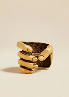 The Sculpted Hand Cuff in Antique Gold– KHAITE Fashion Forms, Minimalist Women, Hand Wrist, Layering Necklaces, Cuff Jewelry, Hand Bracelet, Wrist Cuffs, Vintage Jewels, Put A Ring On It