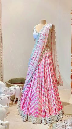 Pink Half Sarees Party Wear, Graduation Day Saree Ideas, Aditi Core, Lehenga Outfit, Pattu Langa, Sari Lehenga, India Shopping, Indian Women Fashion