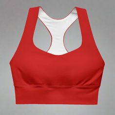 *Janelle is 5'2", 34" bust wearing a size Medium This sports bra is the perfect workout top for exercising. The compression fabric along with double-layered front and shoulder straps ensures great support while running, jumping, or pumping iron. Wear it while exercising or style it as a streetwear top on sunny days! For Medium to High Intensity workouts Estimated delivery 6-8 days High Stretch Sports Bra With Built-in Padding For Training, Fitted Full Coverage Sports Bra With Built-in Padding, Supportive Fitted Sports Bra With Built-in Padding, Red High Stretch Sports Bra With Built-in Bra, Compression Gym Bra With Built-in Support, Functional Sports Bra With Built-in Bra And Wide Straps, Compressive Training Bra With Built-in Padding, Athletic Fit Sports Bra With Built-in Bra For Training, Running Sports Bra With Built-in Padding