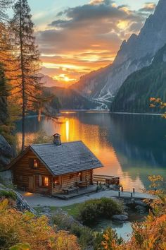 Small Cabins, Log Cabins, Cabin Homes, Cabins In The Woods, Dream Homes, Fantasy Landscape