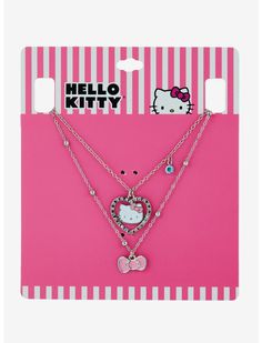 hello kitty necklace set with heart charm