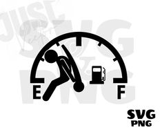 an image of a car speedometer with the word fuel in black and white on it